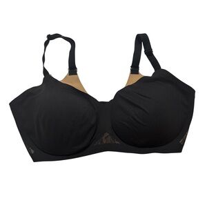 Honey love Black Crossover Bra Size 40‎ C/D Comfort Minimalist Everyday Staple